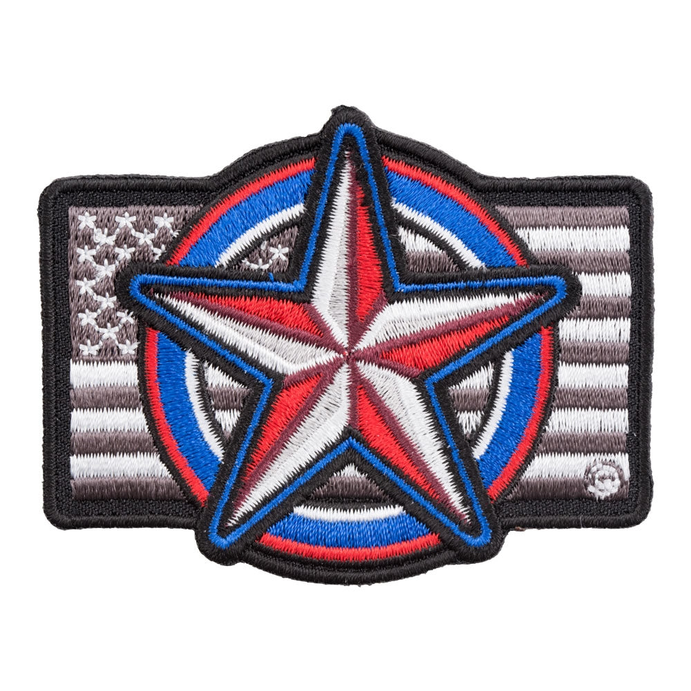 Subdued American Flag Lone Star Patch, US Flag Patches — product image