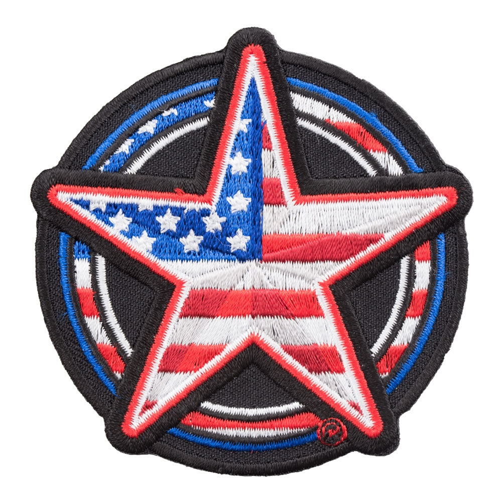 Lone Star American Flag Pattern Patch, Patriotic US Flag Patches — product image