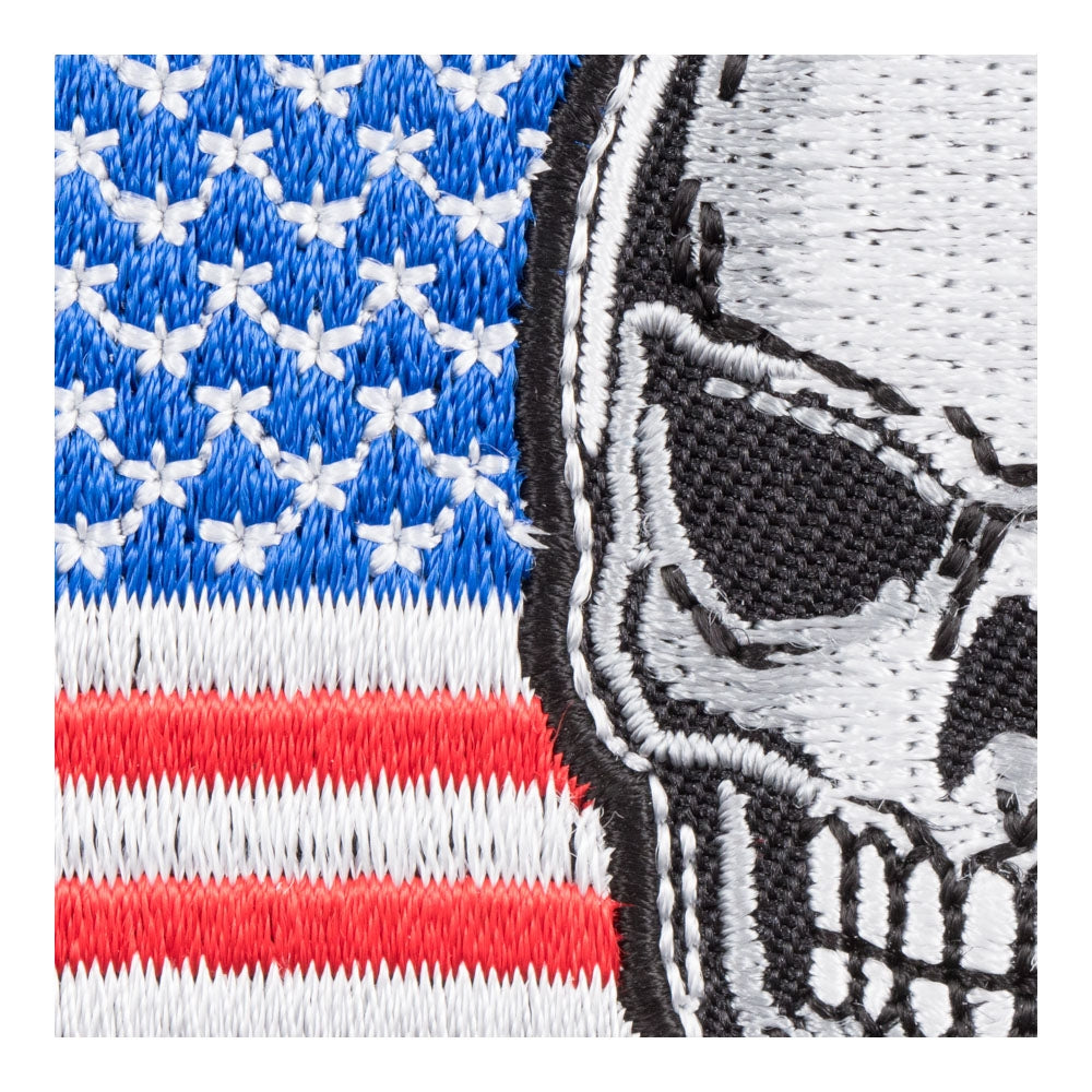 American Flag Skull Patch, Patriotic US Flag Patches — detail view 2