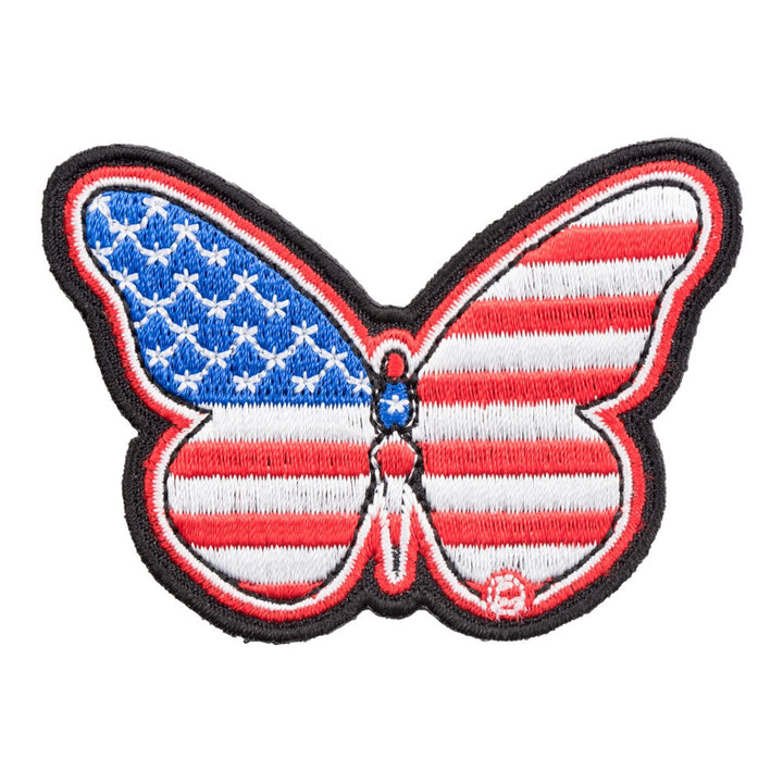 American Flag Butterfly Patch, Patriotic US Flag Patches — product image