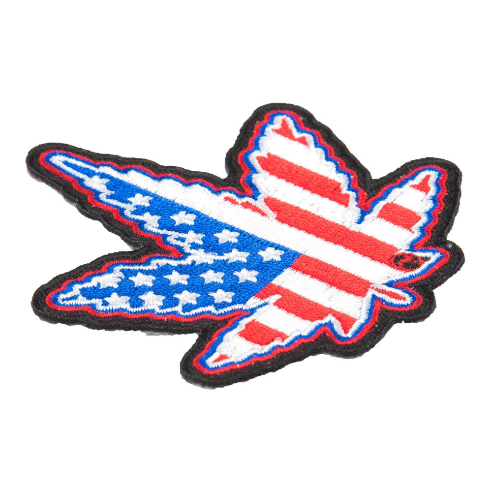 American Flag Marijuana Leaf Patch, US Flag Patches — detail view 1