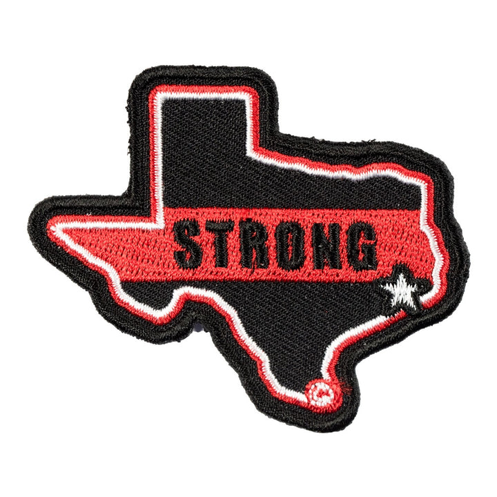 Texas Strong Red Line Cut-Out Patch, Texas State Patches — product image