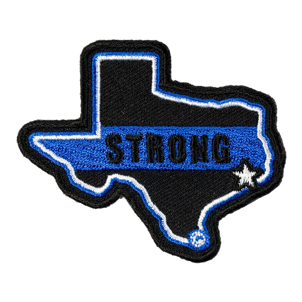 Texas Strong Blue Line Cut-Out Patch, Texas State Patches — product image