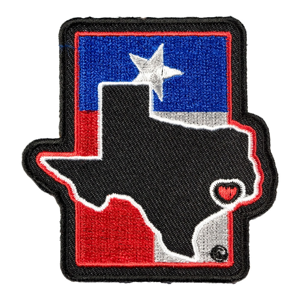 Heart On Houston Texas State Flag Patch, Texas State Patches — product image