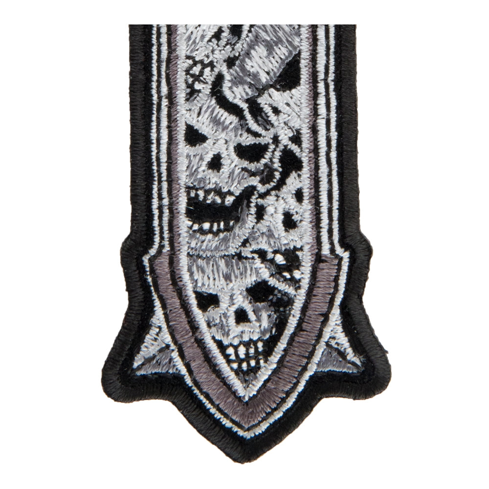 Subdued Gray Skulls Cross Patch, Medium Size — detail view 1