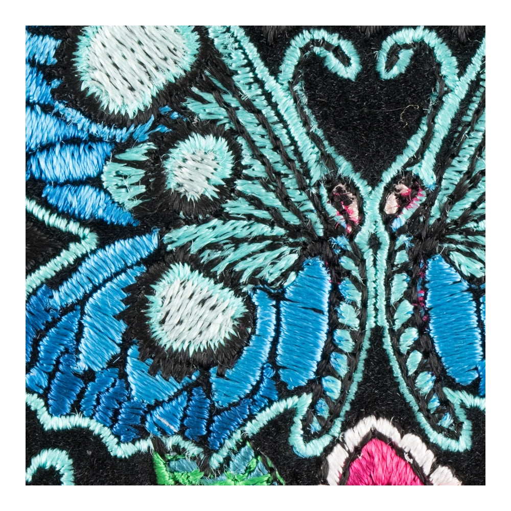Blue Morpho Butterfly And Rose Patch, Small Size — detail view 1
