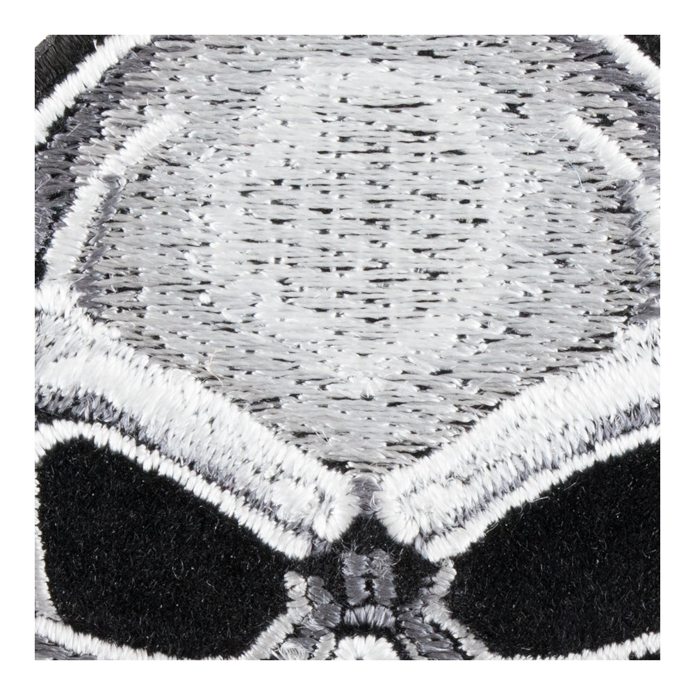 Gray Subdued Skull & Crossbones Patch, Small Size — detail view 1