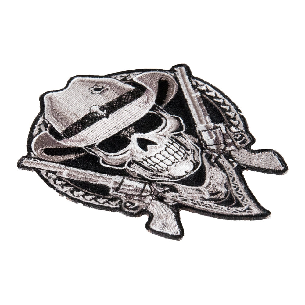 Subdued Cowboy Skull And Guns Patch, Small Size — detail view 2
