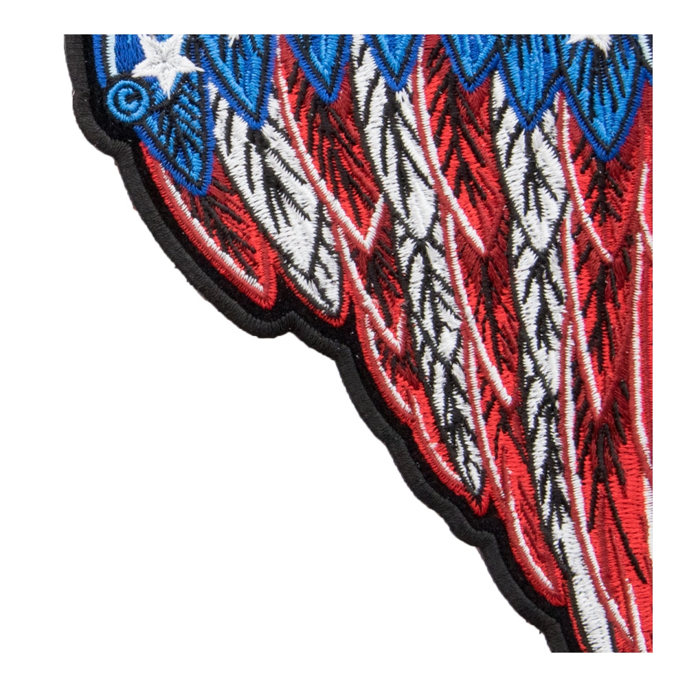 American Flag Split Angel Wings Patch, Medium Size — detail view 2
