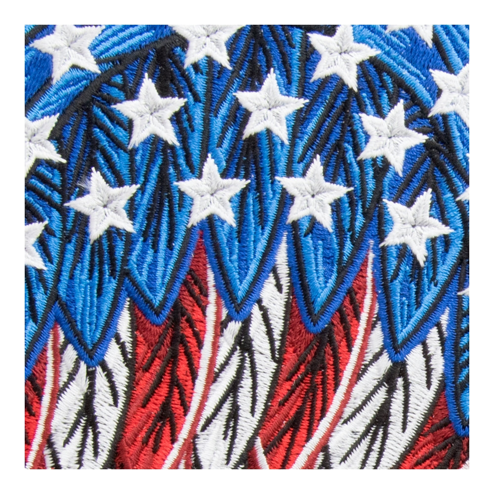 American Flag Split Angel Wings Patch, Large Size — detail view 2