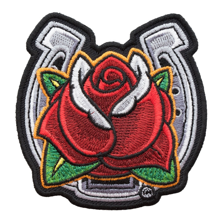 Lone Rose Horse Shoe Patch, Lucky Patches — product image