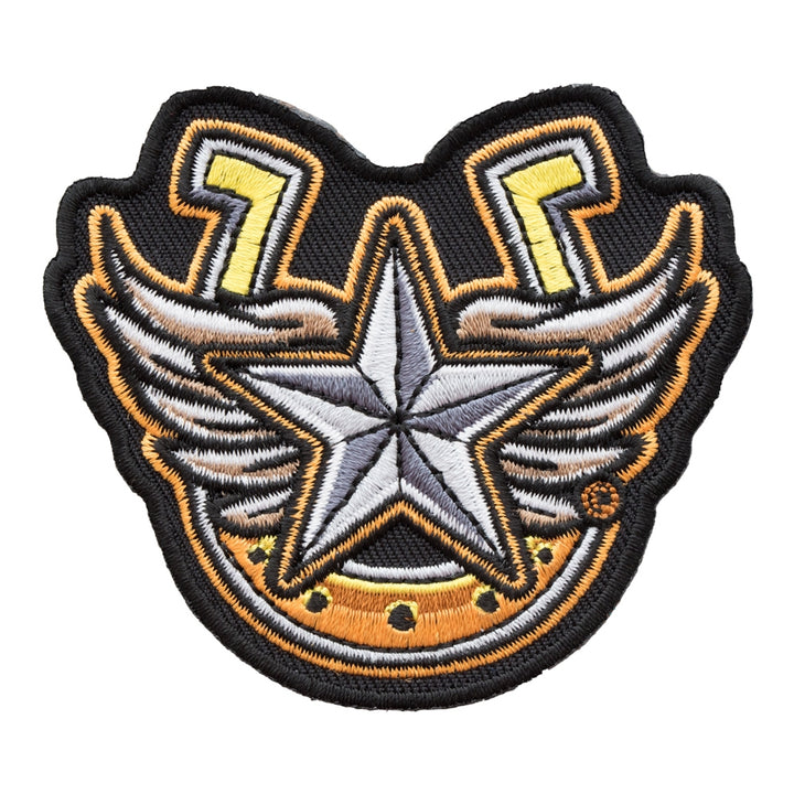 Winged Lone Star Horse Shoe Patch, Lucky Patches — product image