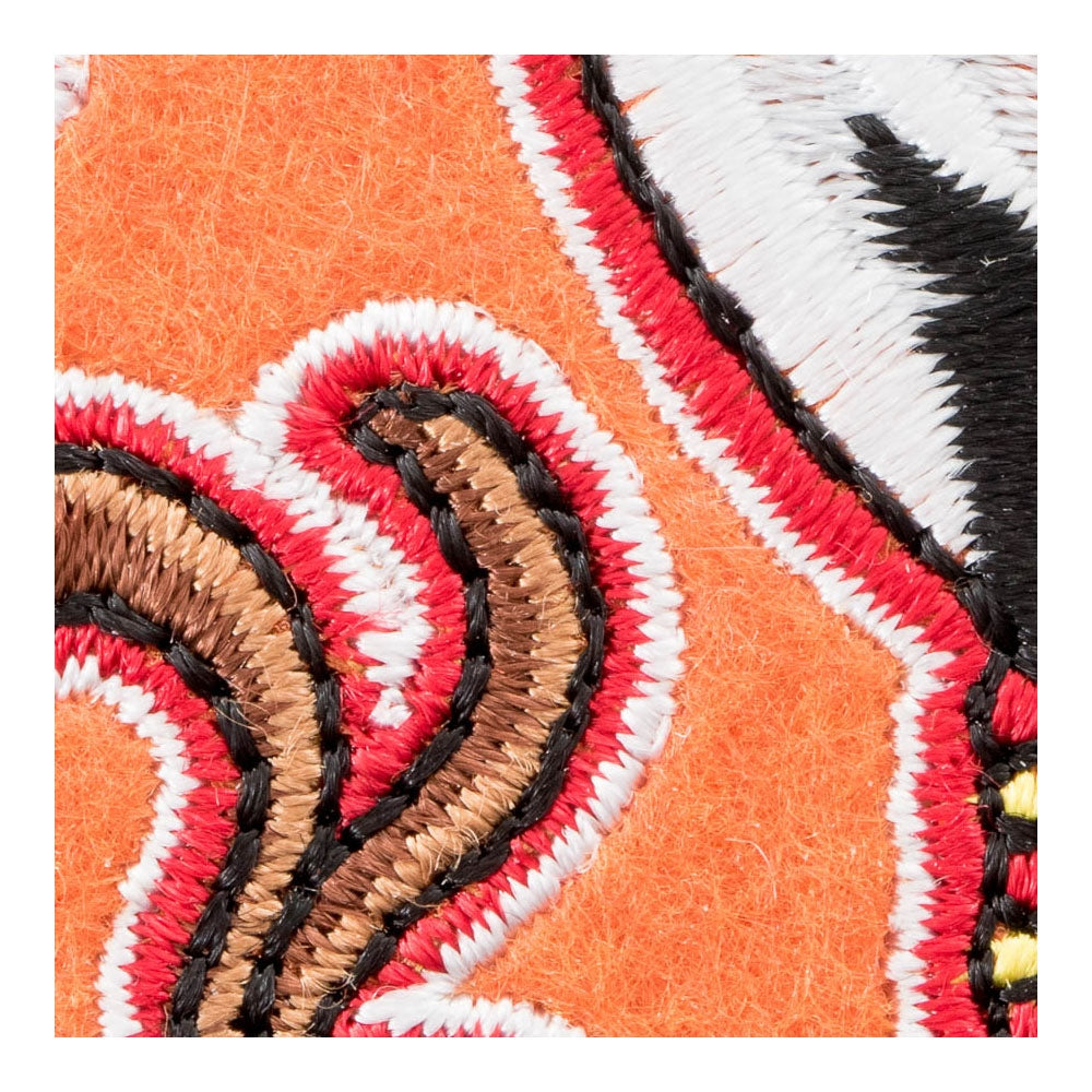 Indian White Feather Orange Patch, Native American Patches — detail view 1