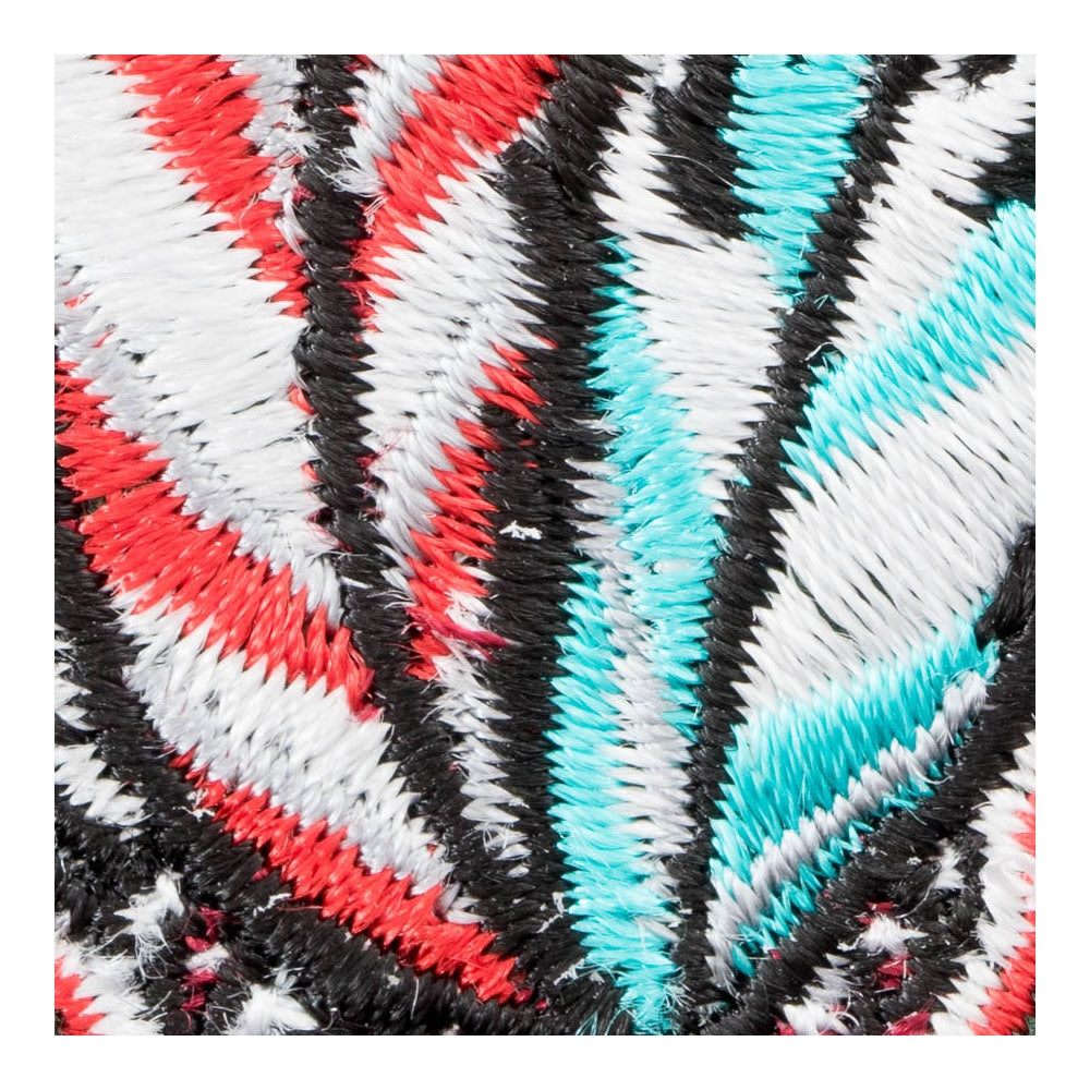 Indian Red &amp; Turquoise Feathers Patch, Native American Patches — detail view 2