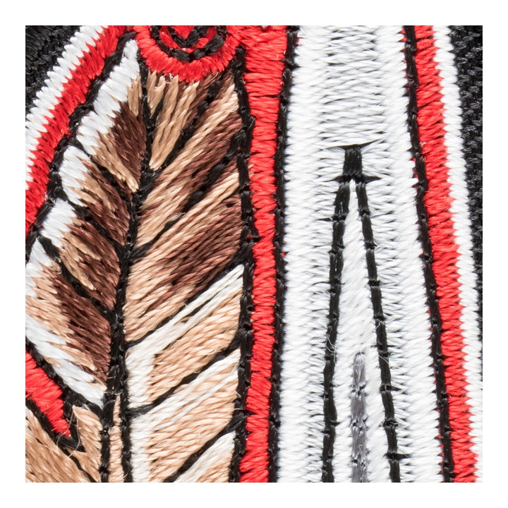 Native Hunting Knife With Feather Patch, American Indian Patches — detail view 1