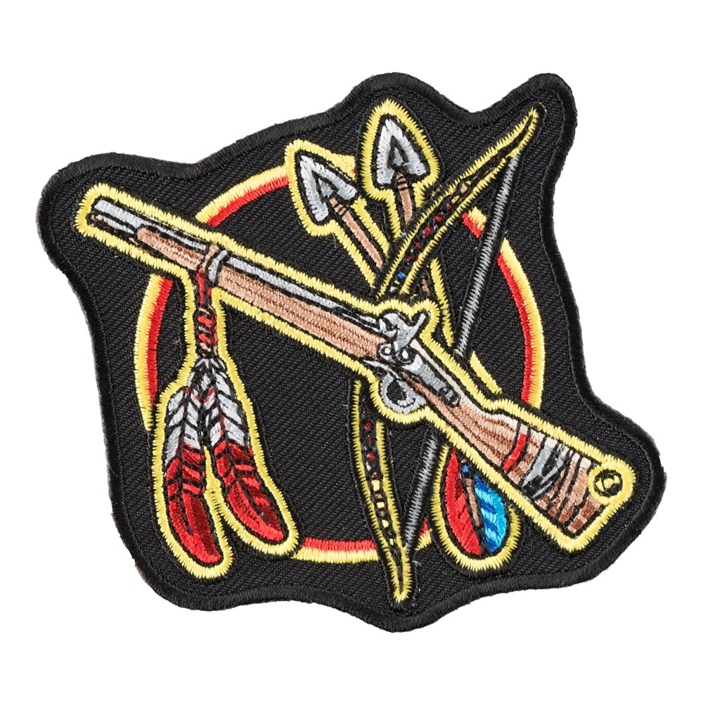 Indian Bow & Arrows With Riffle Patch, Native American Patches — product image