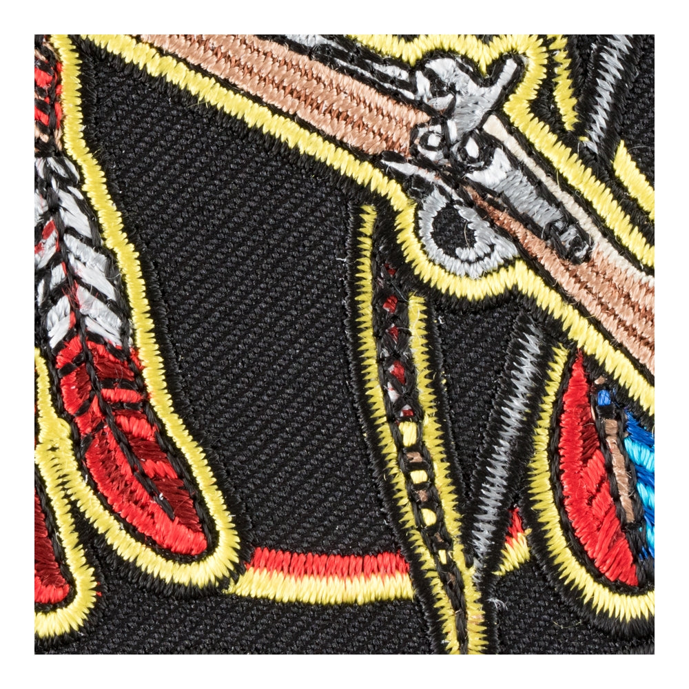Indian Bow & Arrows With Riffle Patch, Native American Patches — detail view 1