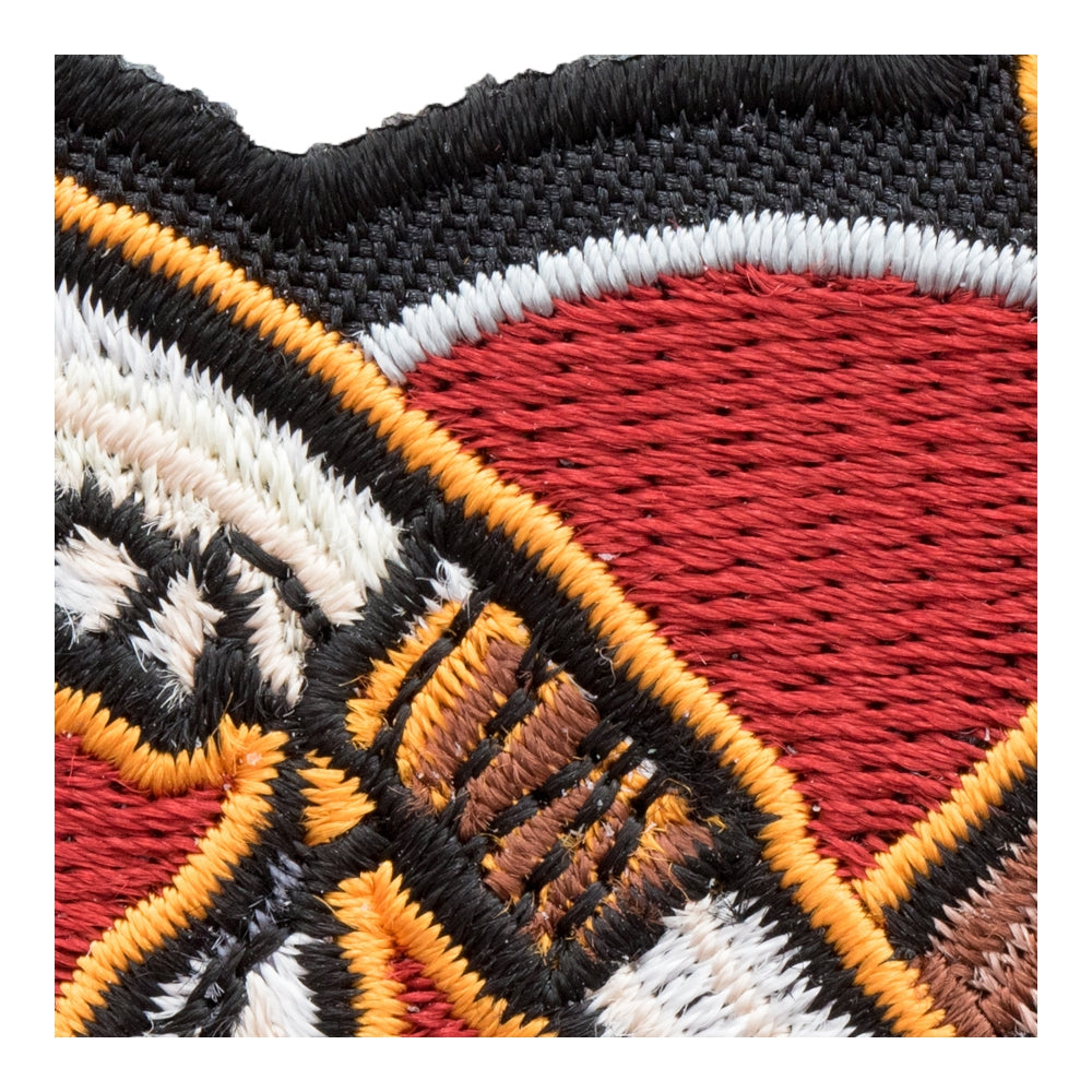 Indian Warrior Jawbone Tomahawk Patch, Native American Patches — detail view 1