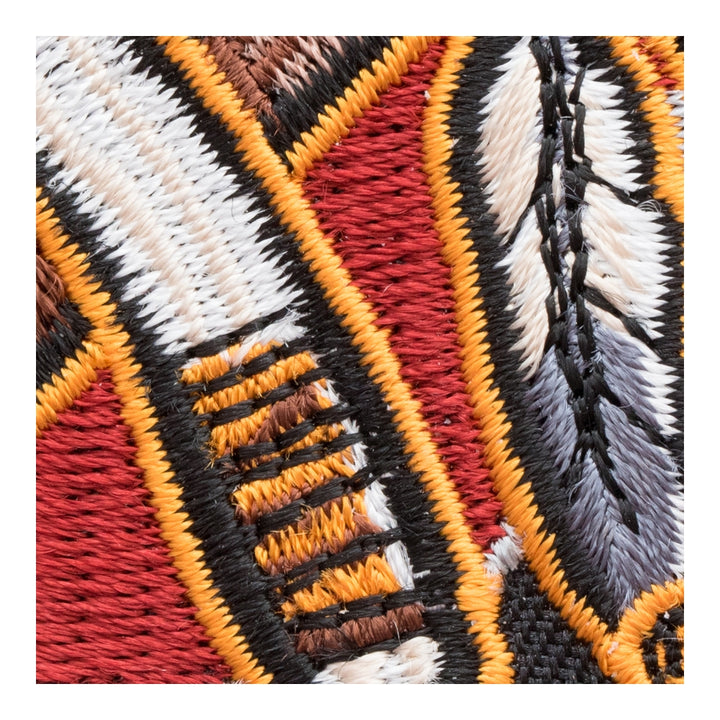 Indian Warrior Jawbone Tomahawk Patch, Native American Patches — detail view 2