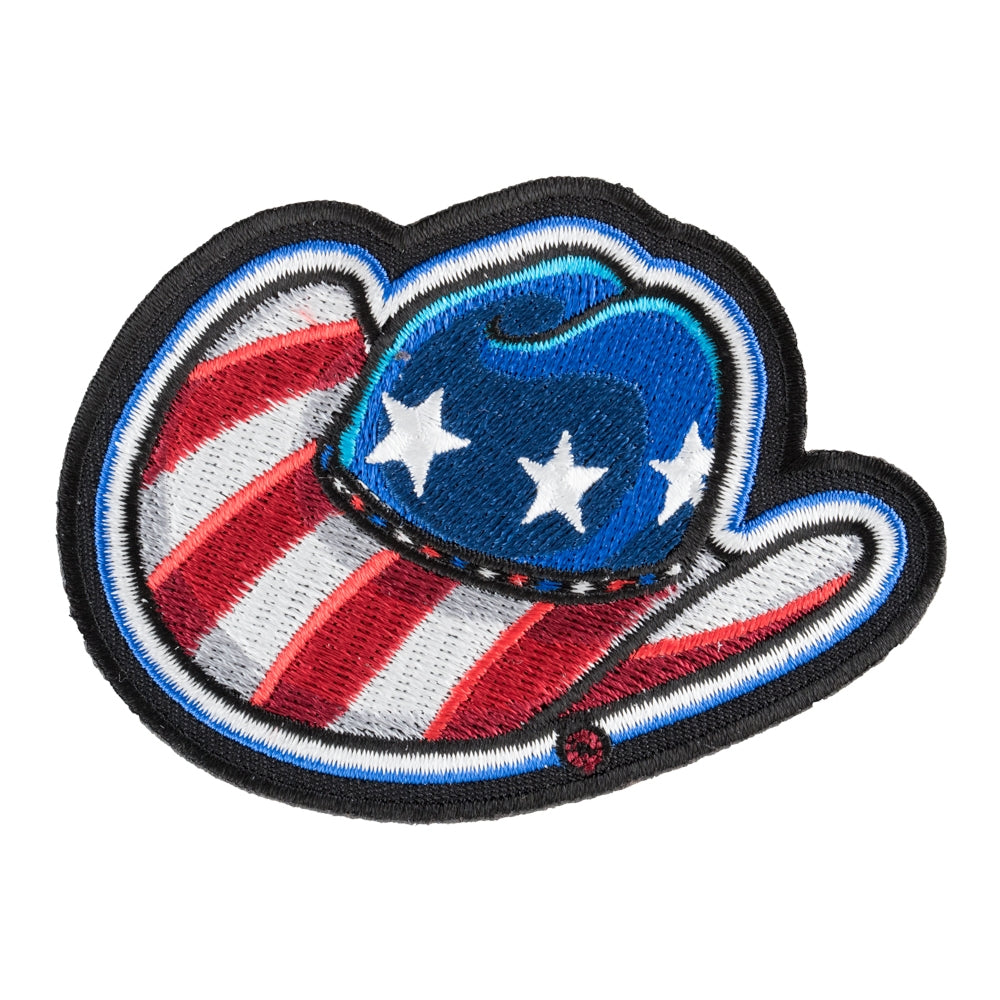 American Flag Cowboy Hat Patch, Western Patches — product image