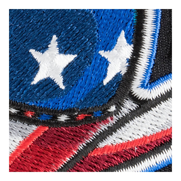 American Flag Cowboy Hat Patch, Western Patches — detail view 1