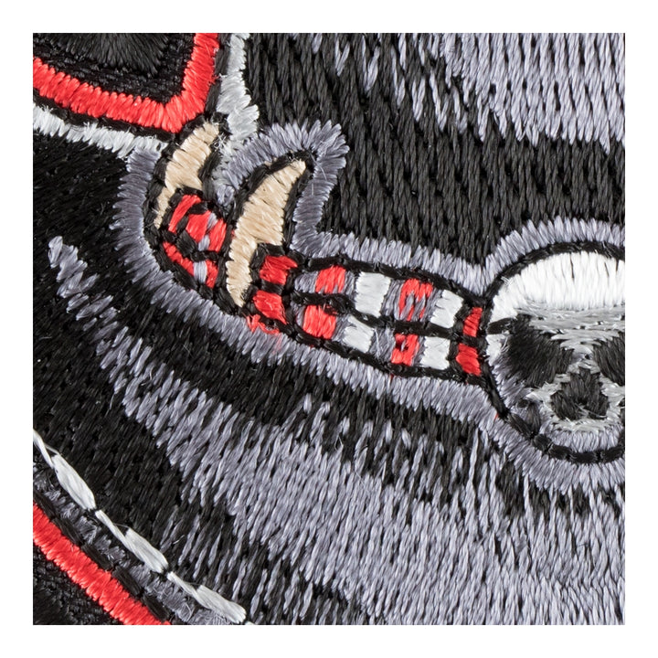 Feathered Cowboy Hat With Skull Patch, Western Patches — detail view 2