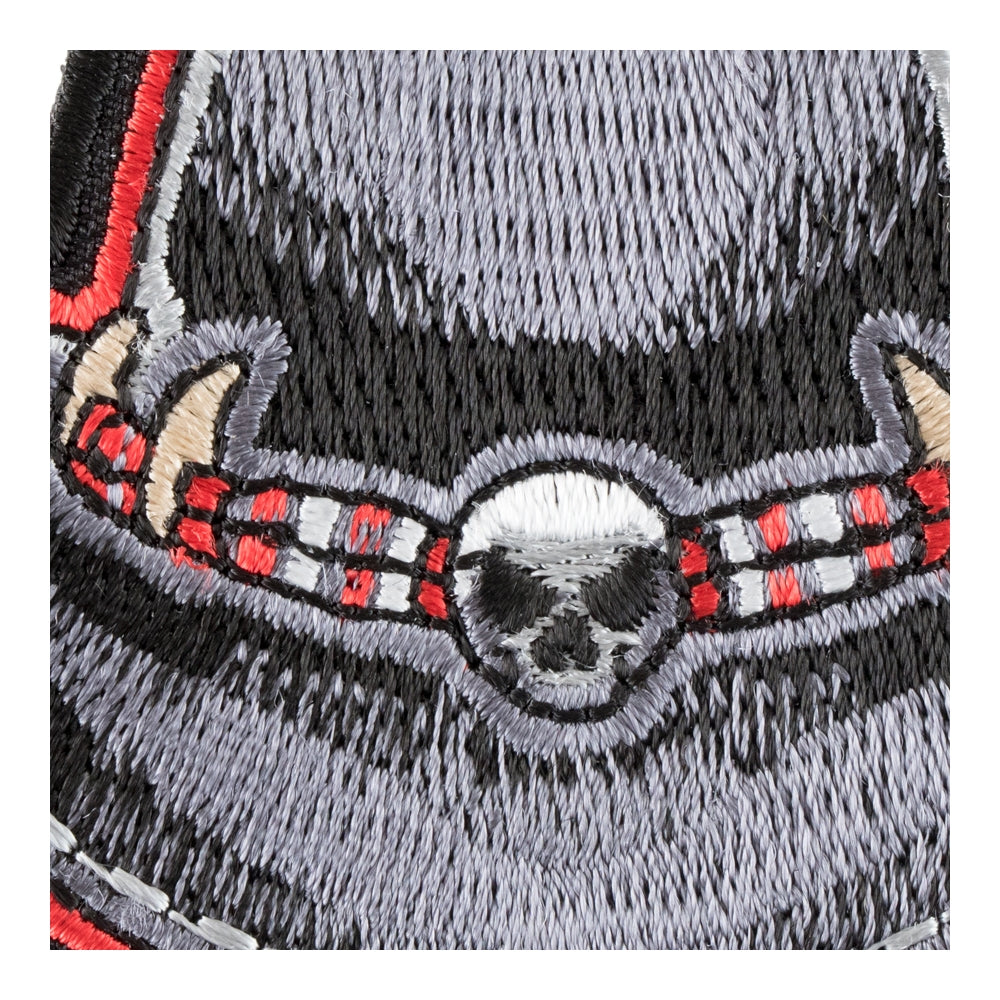 Feathered Cowboy Hat With Skull Patch, Western Patches — detail view 1