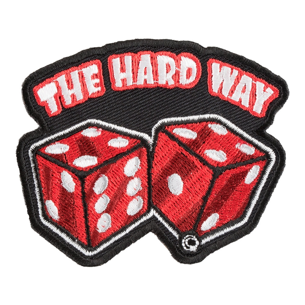 The Hard Way Craps Red Dice Patch, Gambling Patches — product image