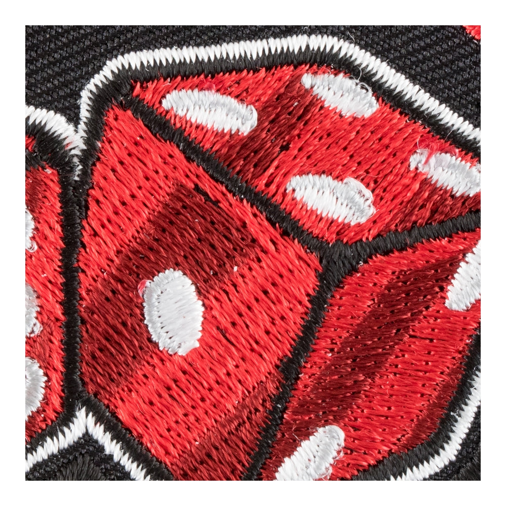 The Hard Way Craps Red Dice Patch, Gambling Patches — detail view 1