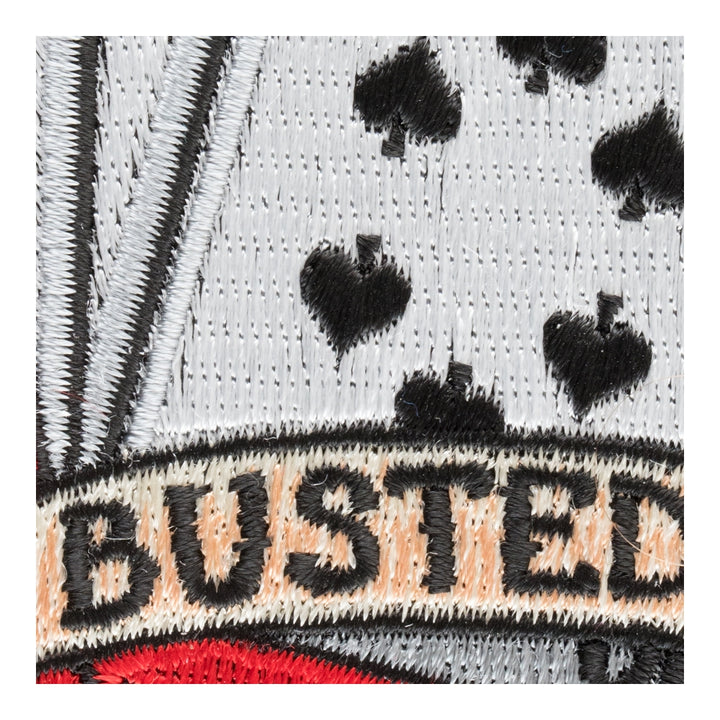 Busted Losing Hand Playing Cards Patch, Gambling Patches — detail view 2
