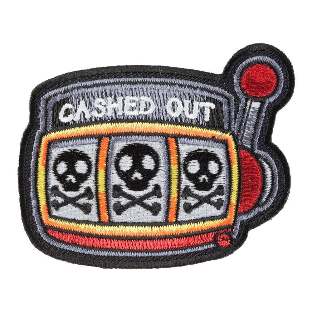 Cashed Out Skull And Bones Slots Patch, Gambling Patches — product image