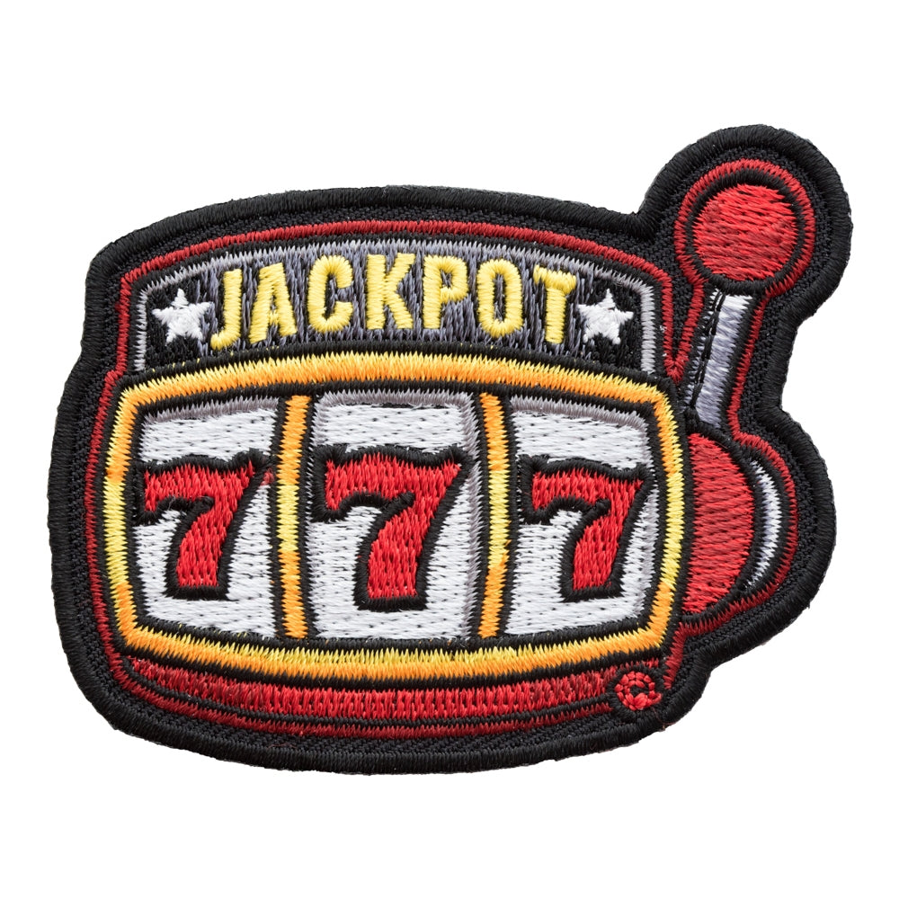 Jackpot Lucky Sevens Slot Machine Patch, Gambling Patches — product image