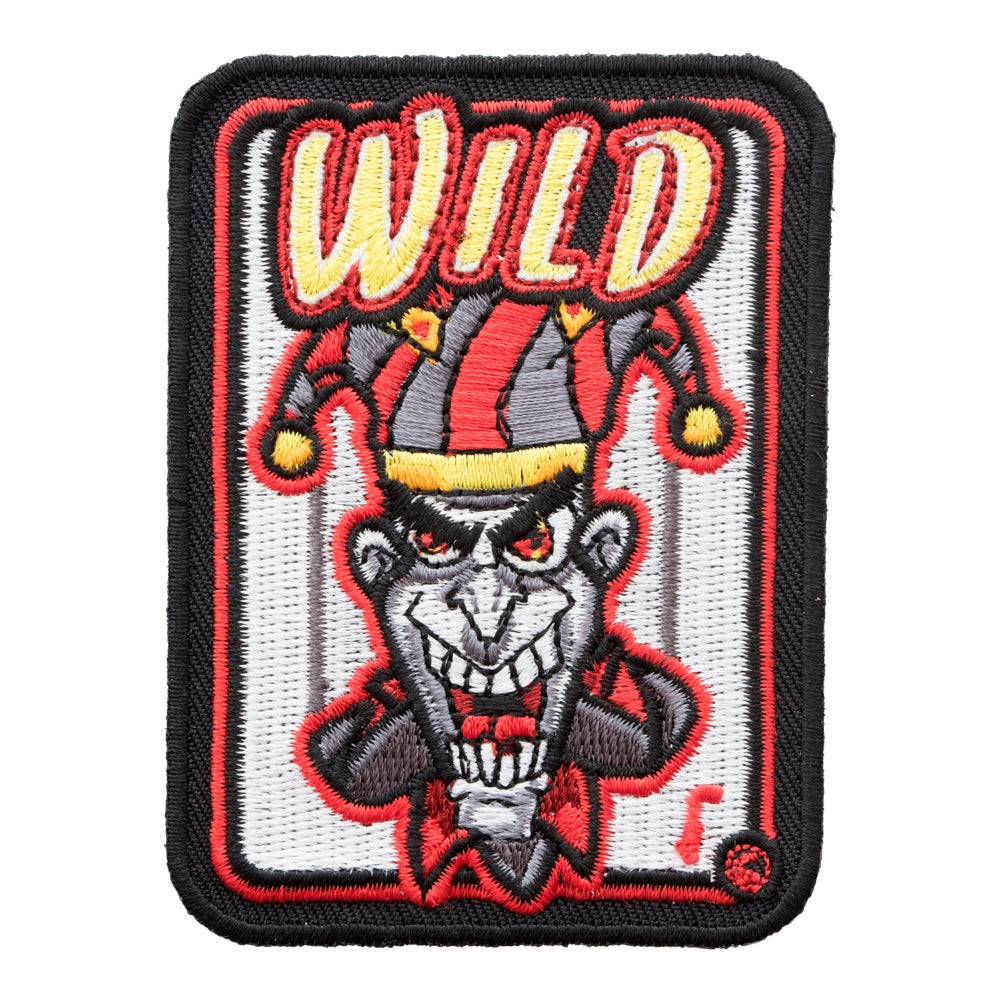 Wild Deranged Joker Playing Card Patch, Gambling Patches — product image