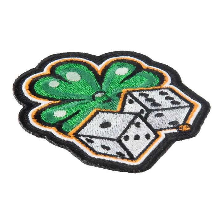 Lucky Sevens Shamrock Dice Craps Patch, Gambling Patches — detail view 2