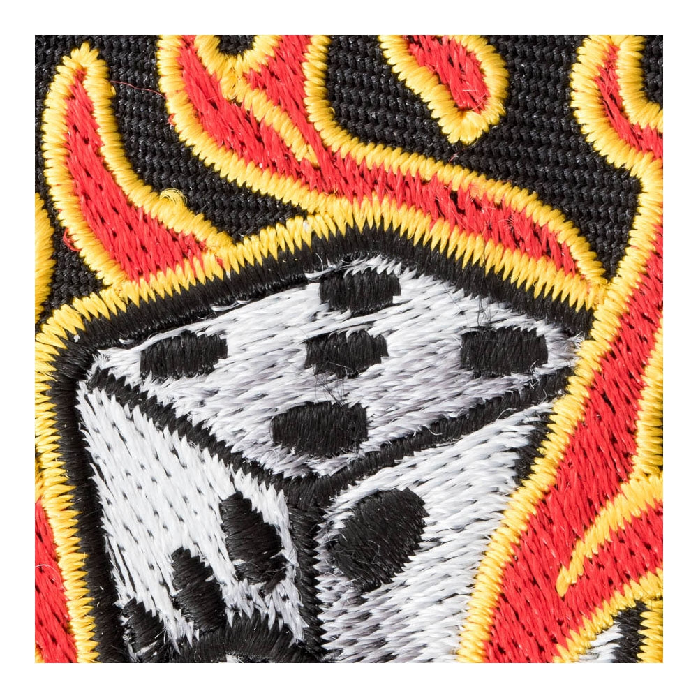 Hot Flaming Dice Craps Patch, Casino Gambling Patches — detail view 1
