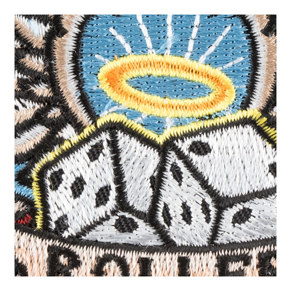 Holy Roller Haloed Winged Dice Patch, Gambling Patches — detail view 2