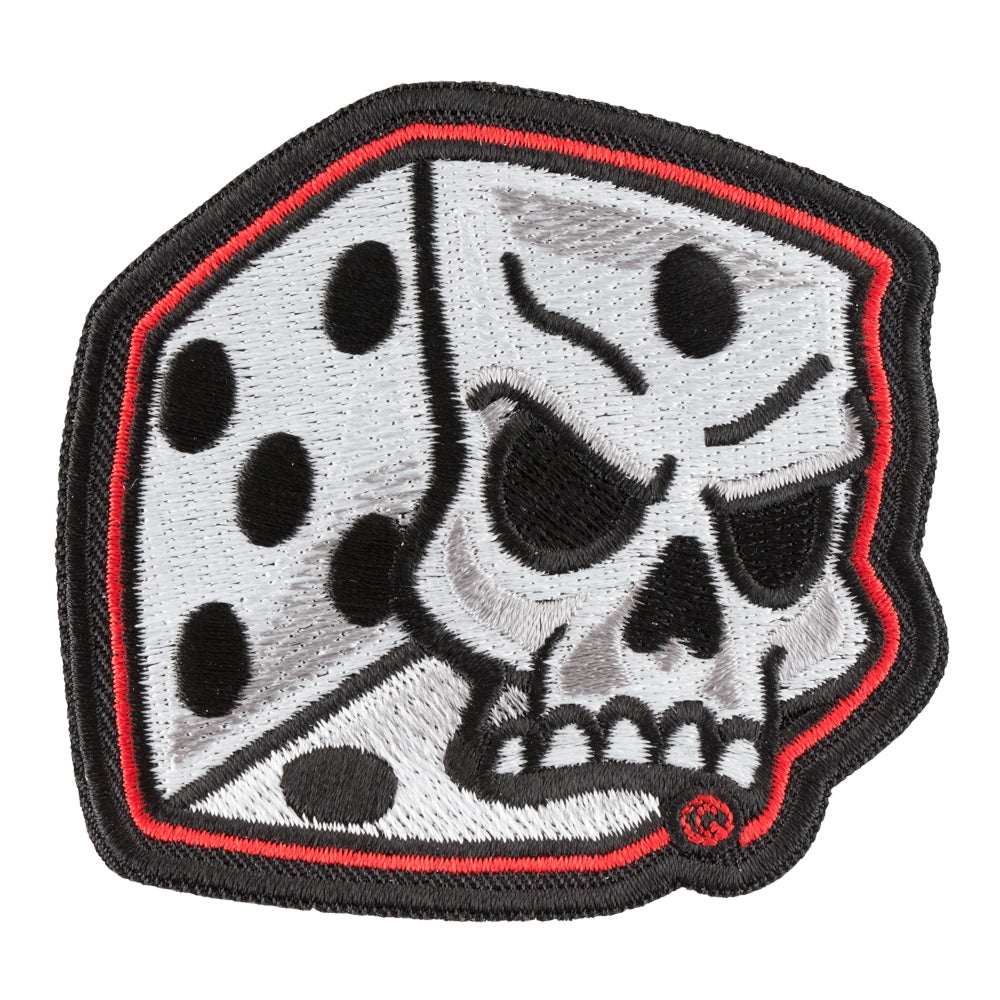 Playing Craps Angry Skulled Die Patch, Gambling Patches — product image