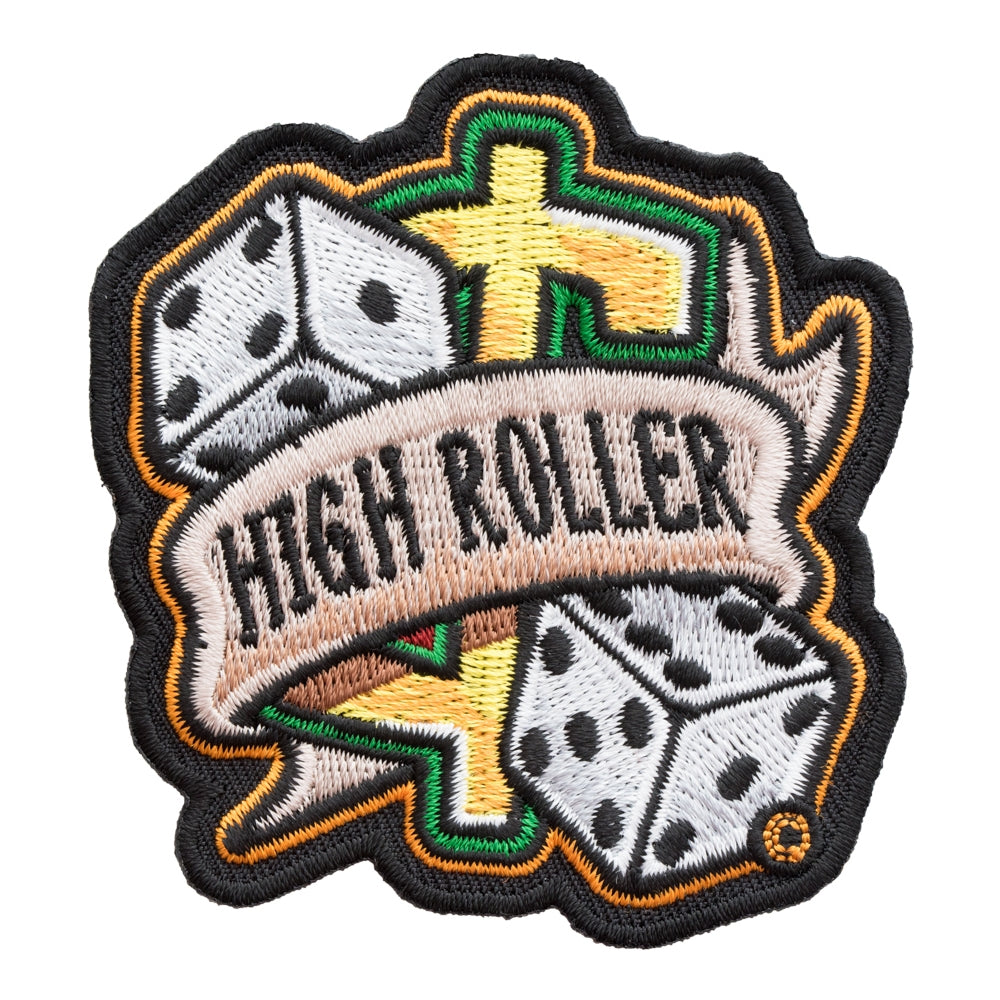 High Roller Craps Playing Dice Patch, Gambling Patches — product image