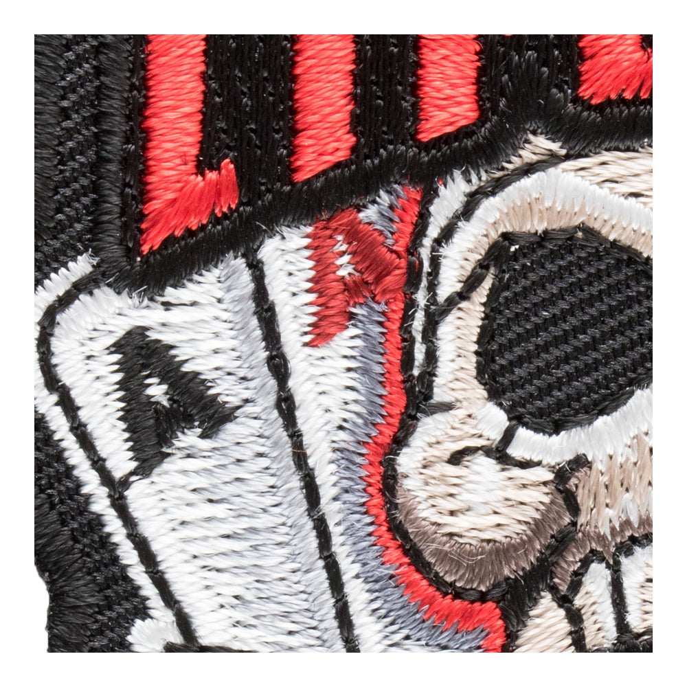 Life Is A Gamble Skull Dice And Aces Patch, Gambling Patches — detail view 1