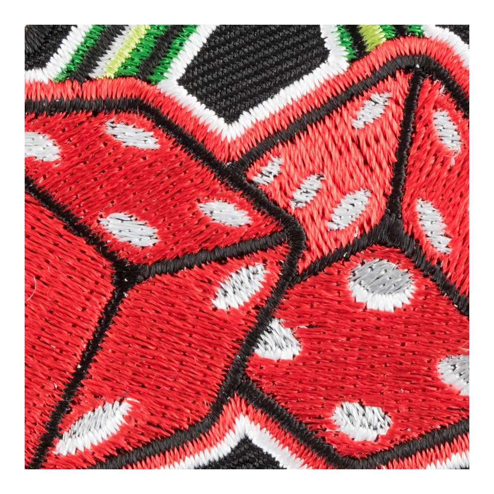 Red Cherry Dice Craps Patch, Casino Gambling Patches — detail view 1