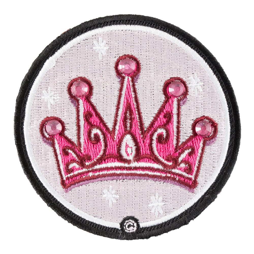 Pink Gemmed Princess Crown Patch, Ladies Patches — product image