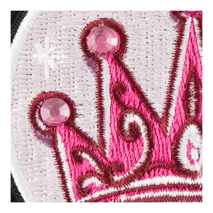 Pink Gemmed Princess Crown Patch, Ladies Patches — detail view 2