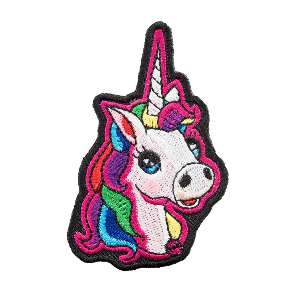 Rainbow Mane Pink Unicorn Patch, Whimsical Ladies Patches — product image