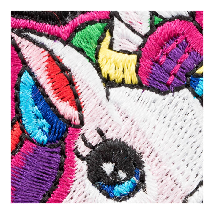Rainbow Mane Pink Unicorn Patch, Whimsical Ladies Patches — detail view 2