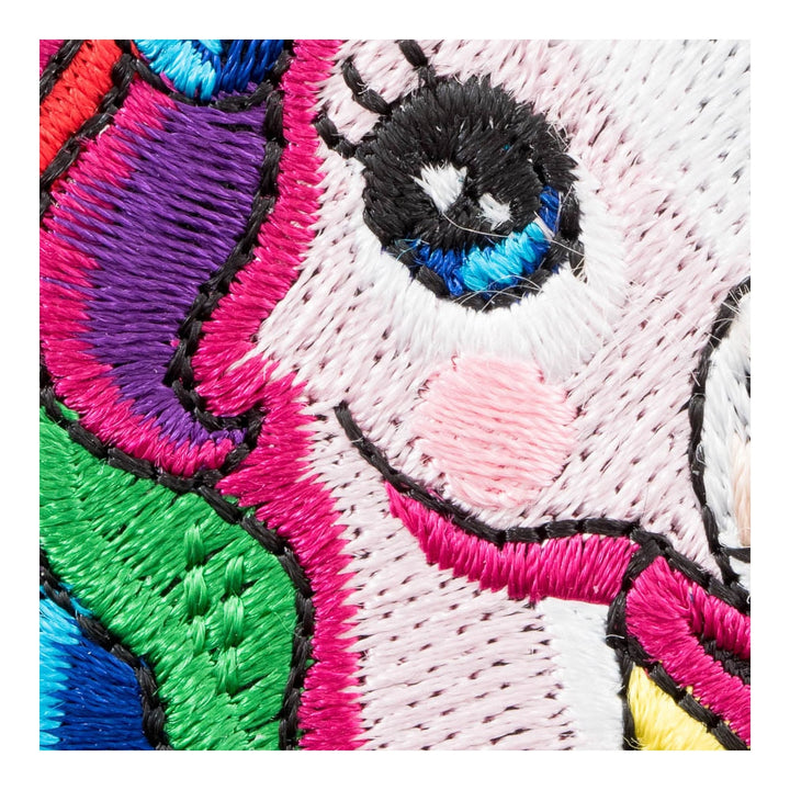 Rainbow Mane Pink Unicorn Patch, Whimsical Ladies Patches — detail view 1