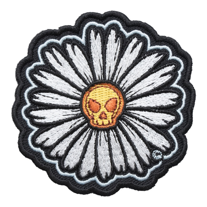 Skulled White Daisy Patch, Ladies Flower Patches — product image