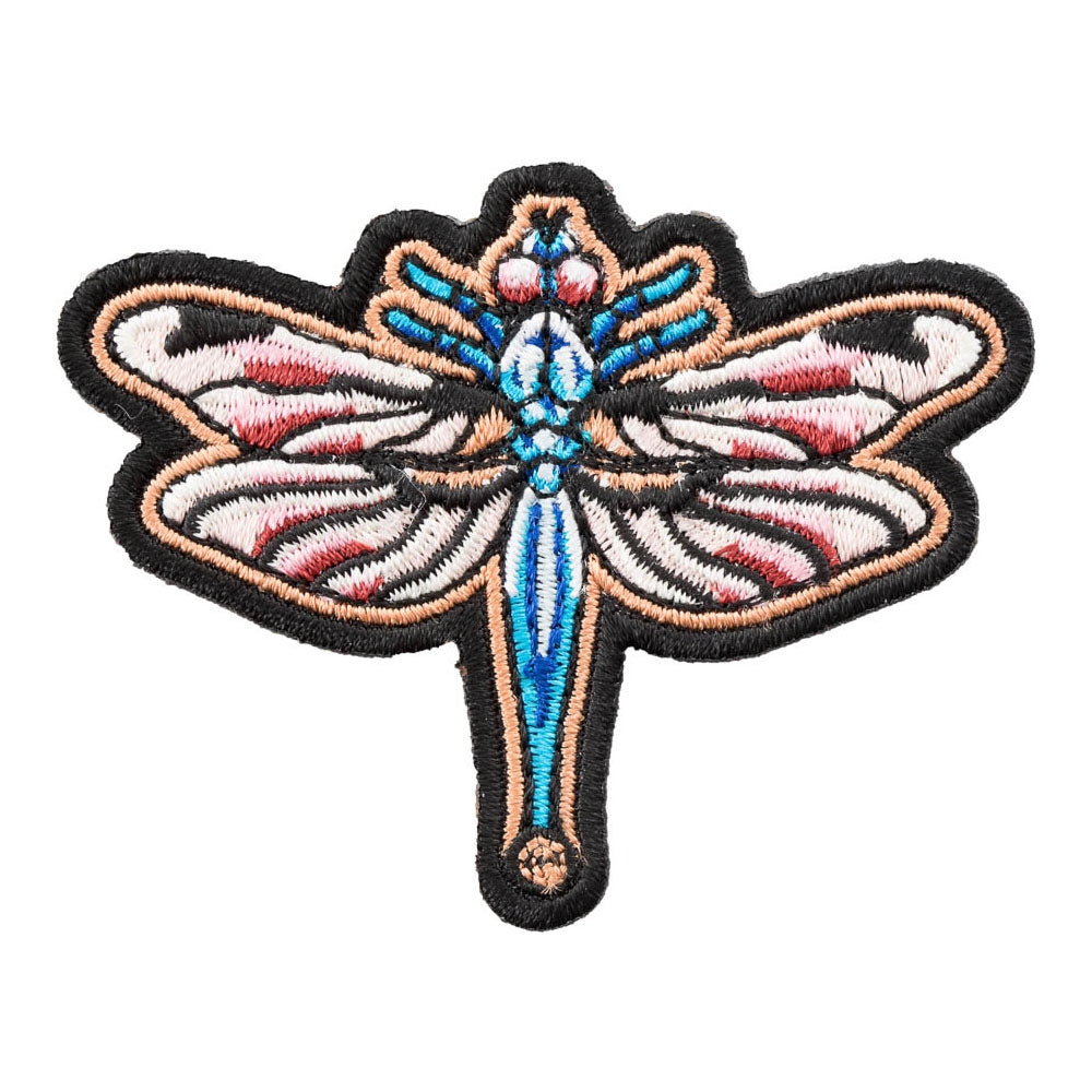 Tan And Blue Dragonfly Patch, Ladies Animal Patches — product image