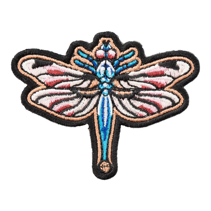 Tan And Blue Dragonfly Patch, Ladies Animal Patches — product image