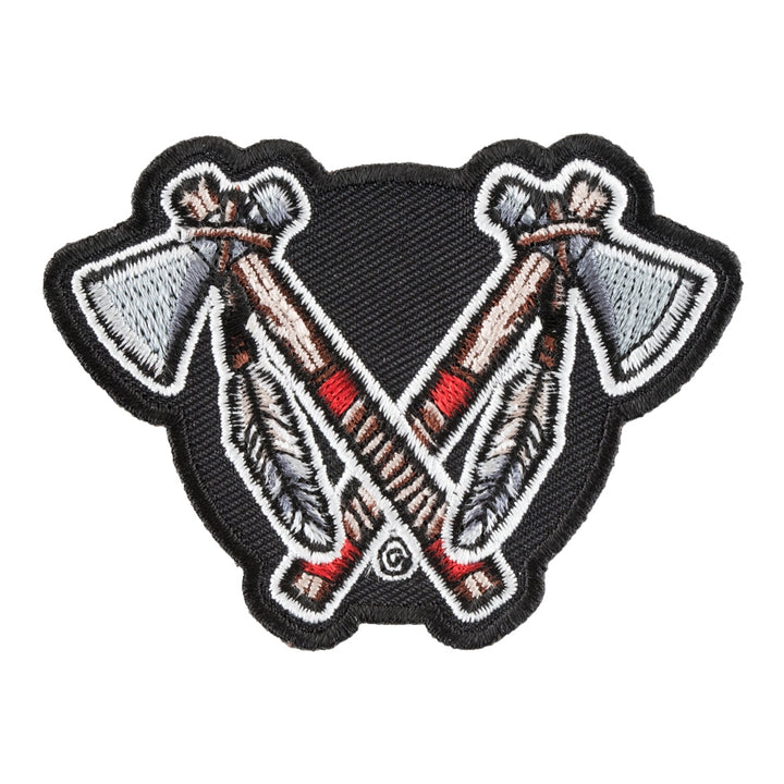 Indian Warrior Dual Tomahawk Patch, Native American Patches — product image