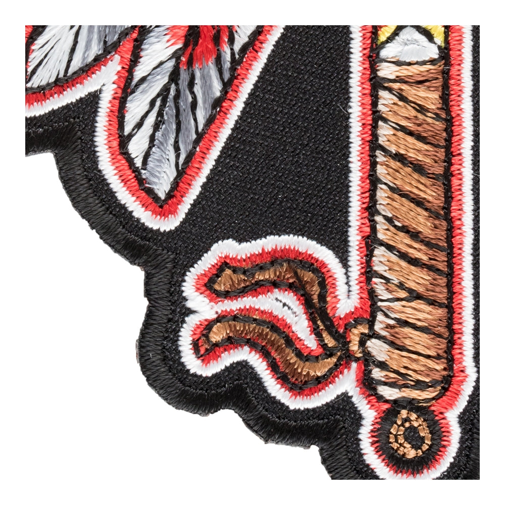 Red Indian Tomahawk Warrior Patch, Native American Patches — detail view 1